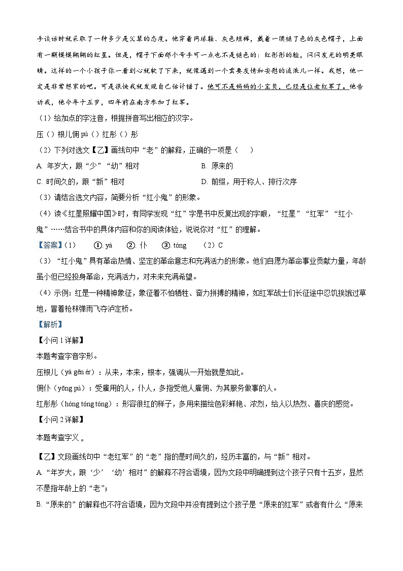 安徽省合肥市名校大联考2025-2026学年八年级上学期期中语文试题（含答案）（含解析）第2页