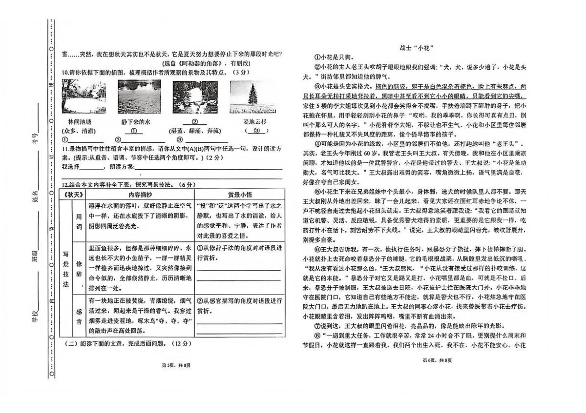 河北省承德市兴隆县2025-2026学年七年级上学期期末考试语文试卷第3页