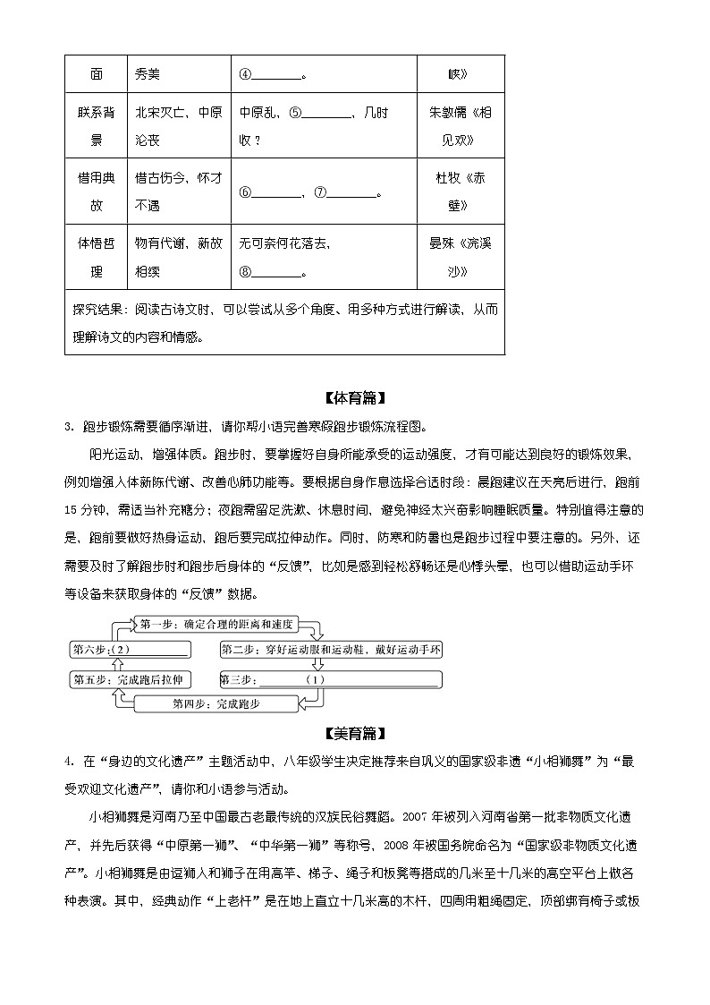 河南省巩义市2024-2025学年八年级上学期期末语文试题（有解析）第2页