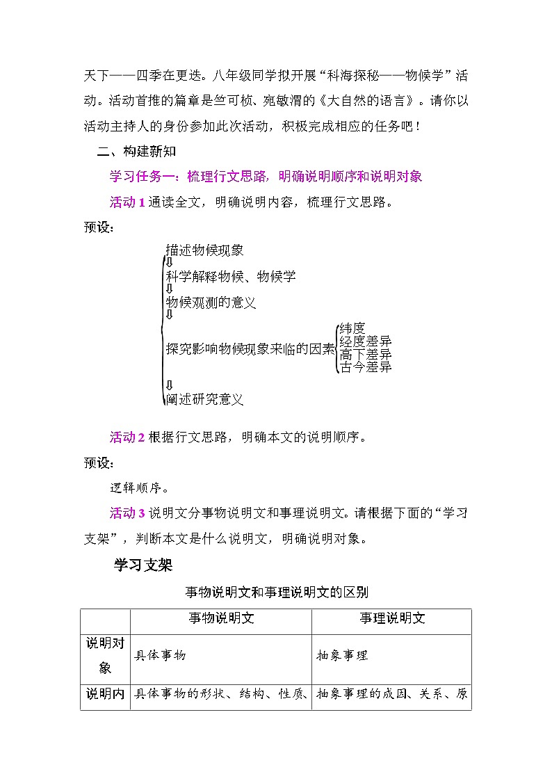 5大自然的语言 教学设计2025-2026学年度统编版语文八年级下册第2页