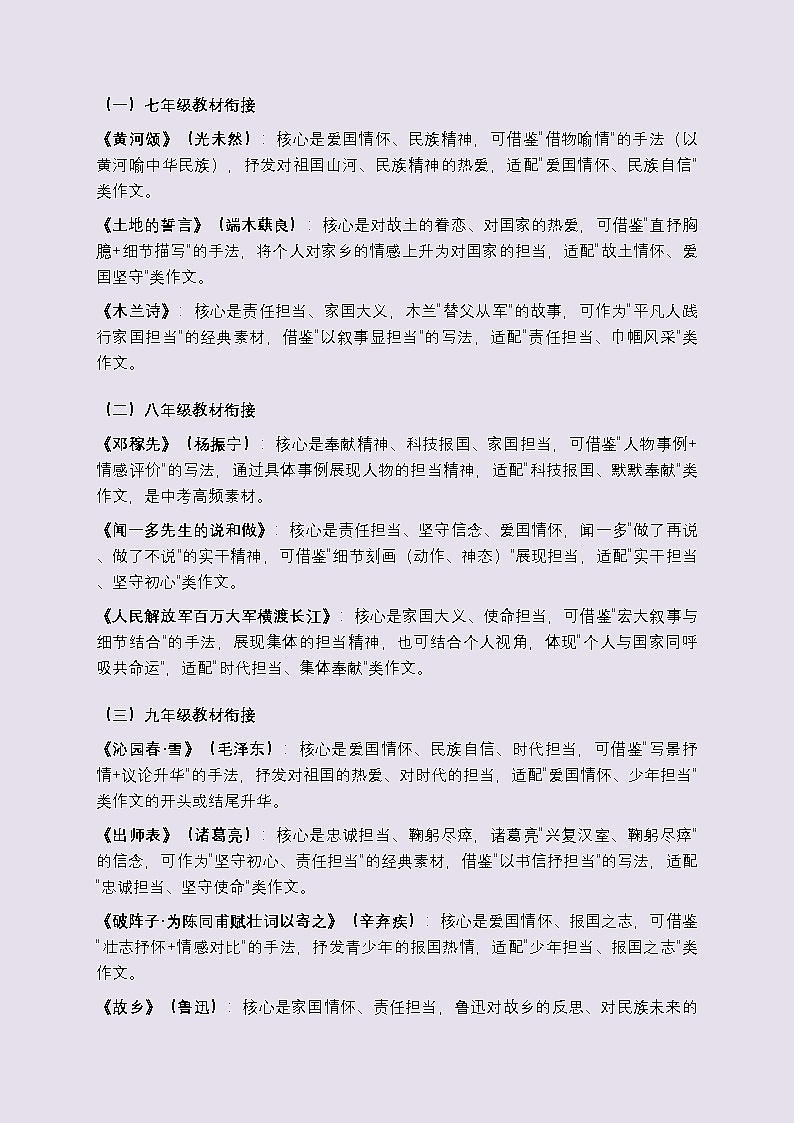 专题十一：家国担当类主题作文专项训练-2026年中考语文一轮作文专题系列（全国通用）第2页