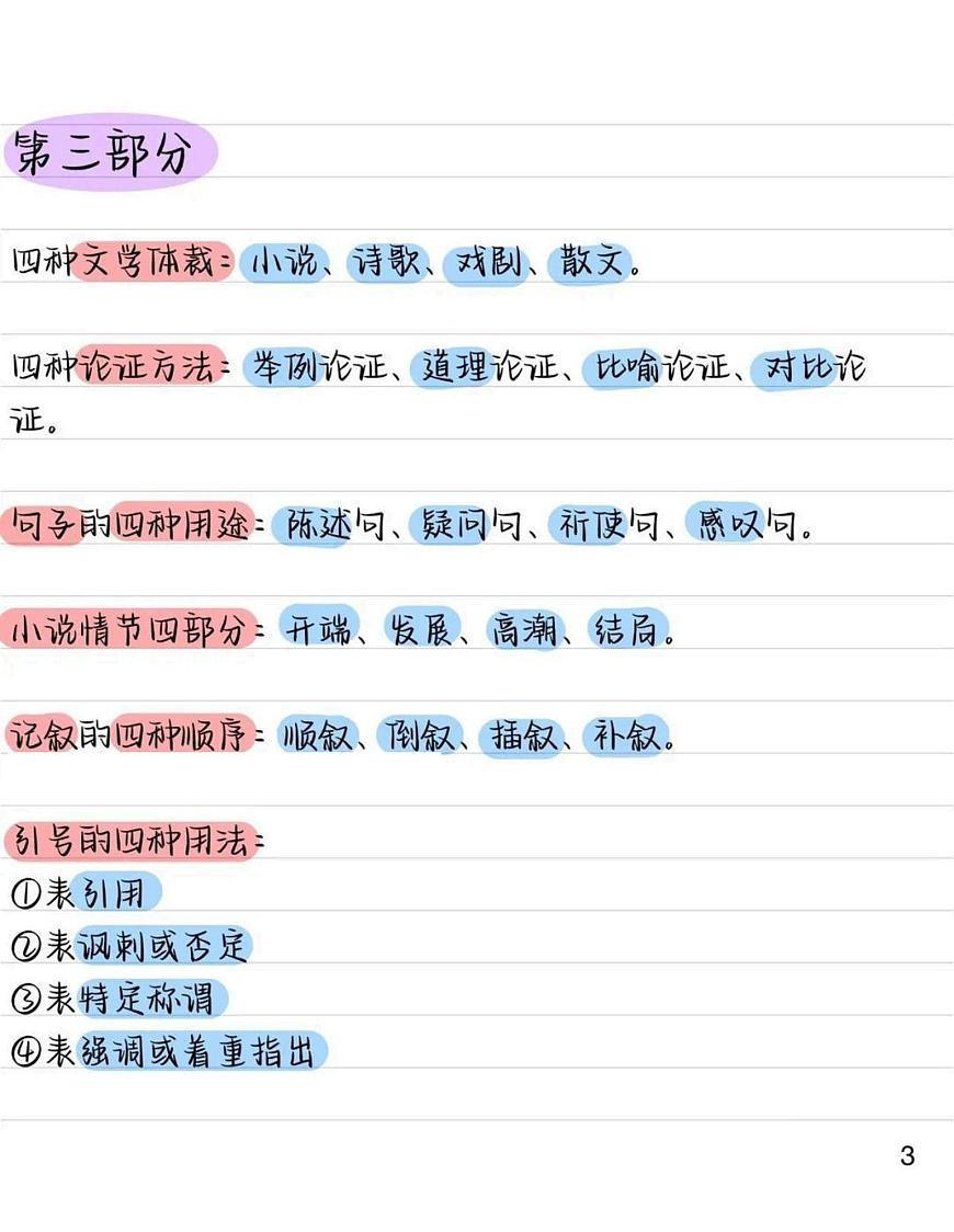 中考语文第一轮复习语文文学常识阅读高分技巧知识点第3页