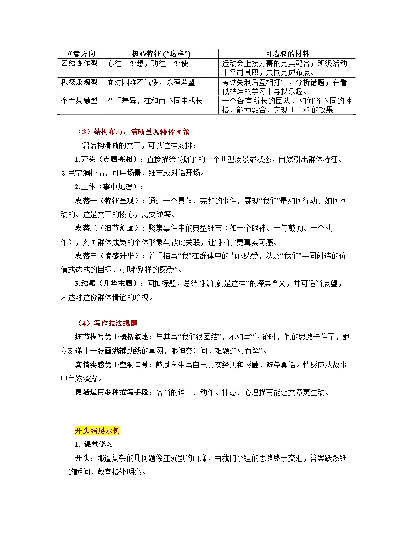 2025年上海市崇明区中考一模“我们就是这样”语文作文写作解析、开头结尾示例、范文欣赏讲练第2页