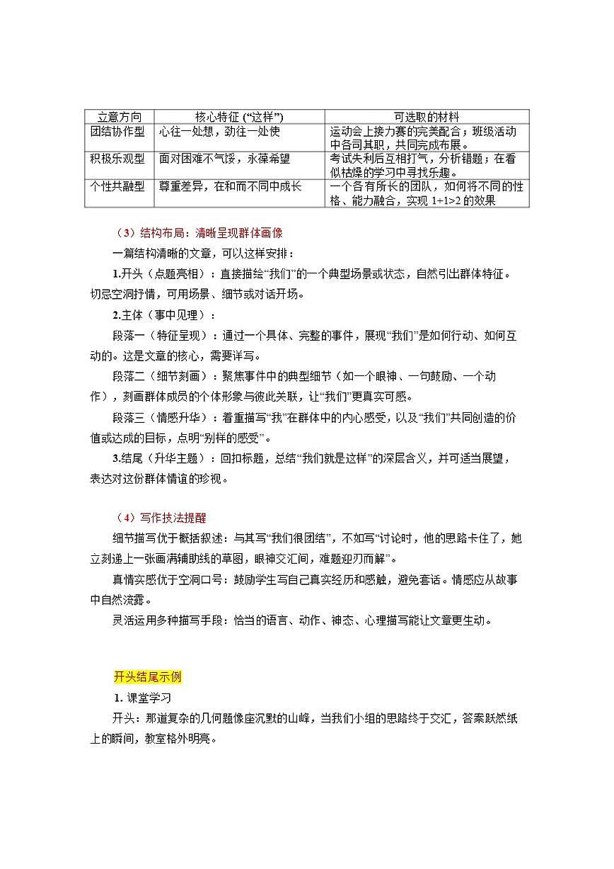 2025年上海市崇明区中考一模“我们就是这样”语文作文写作解析、开头结尾示例、范文欣赏（含解析）第2页
