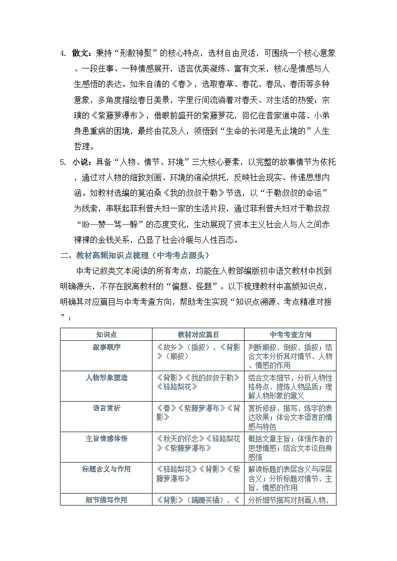 2026年中考语文一轮复习：记叙类文本阅读 答题指导+练习题（含答案）第2页
