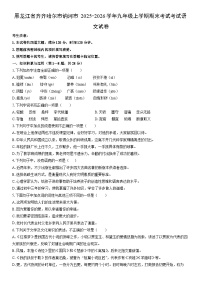 2025-2026学年黑龙江省齐齐哈尔市讷河市九年级上学期期末考试考试语文试卷（学生版）
