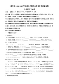 广东省惠州市2024-2025学年八年级上学期期末语文试题（试卷+解析）