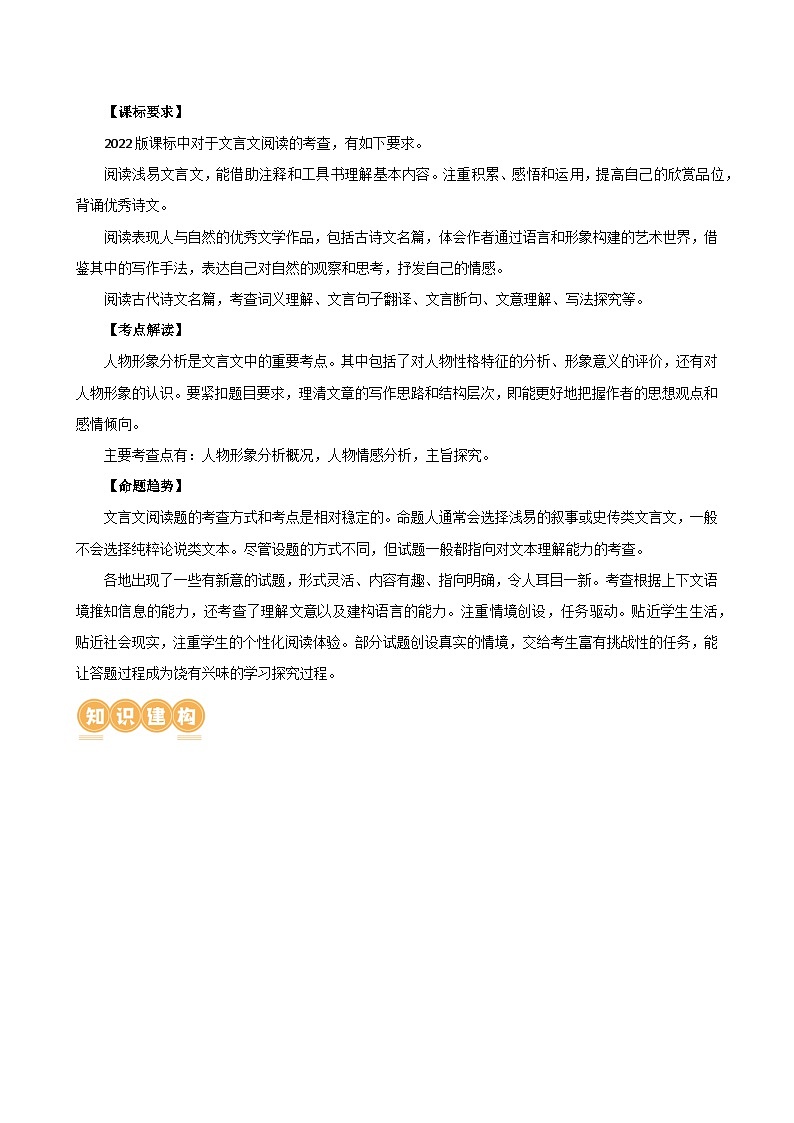 专题13 人物形象探究（讲练）（全国通用）（原卷版）第2页