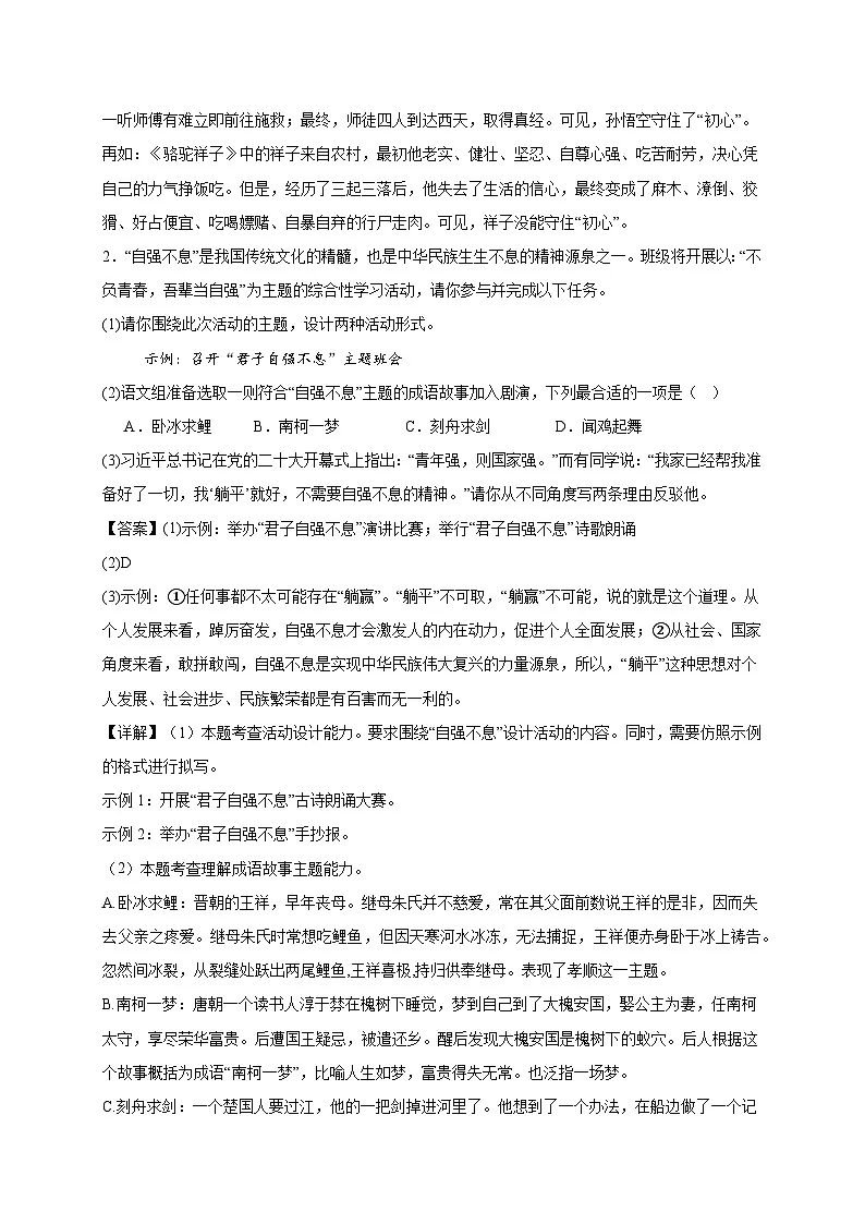 综合性学习30道（解析版）第3页