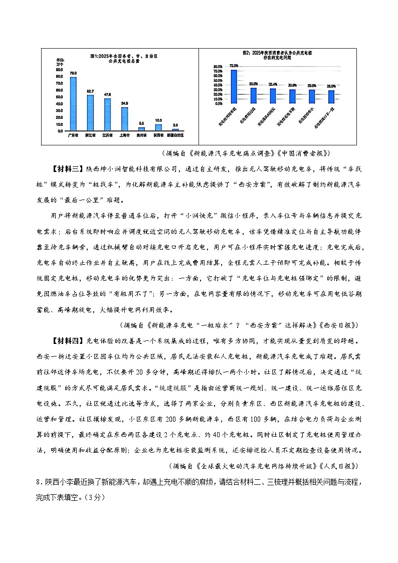 【试卷】2026年陕西省西安市高新第一 中学中考第一次模考语文试题第3页