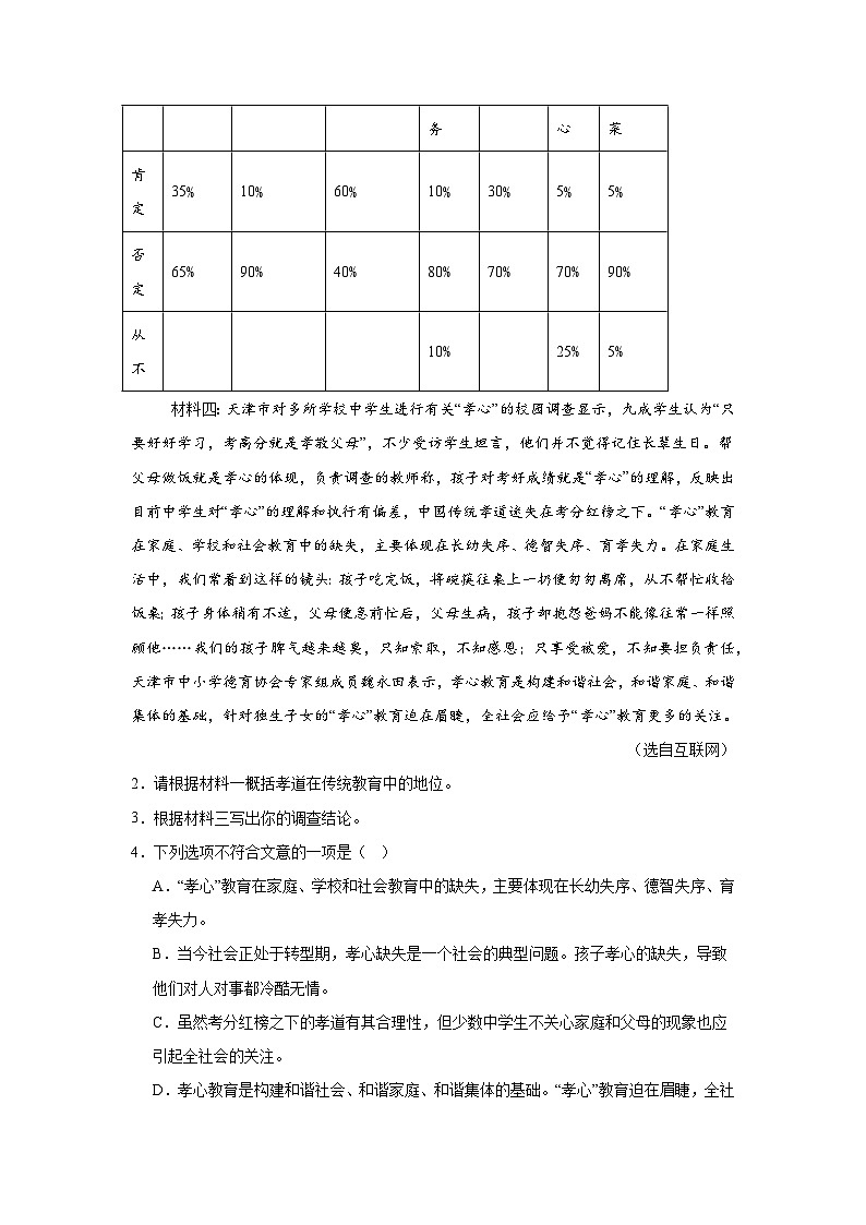 2026年湖南省株洲市中考语文第一次模拟测试题（含答案）（一）含解析第2页