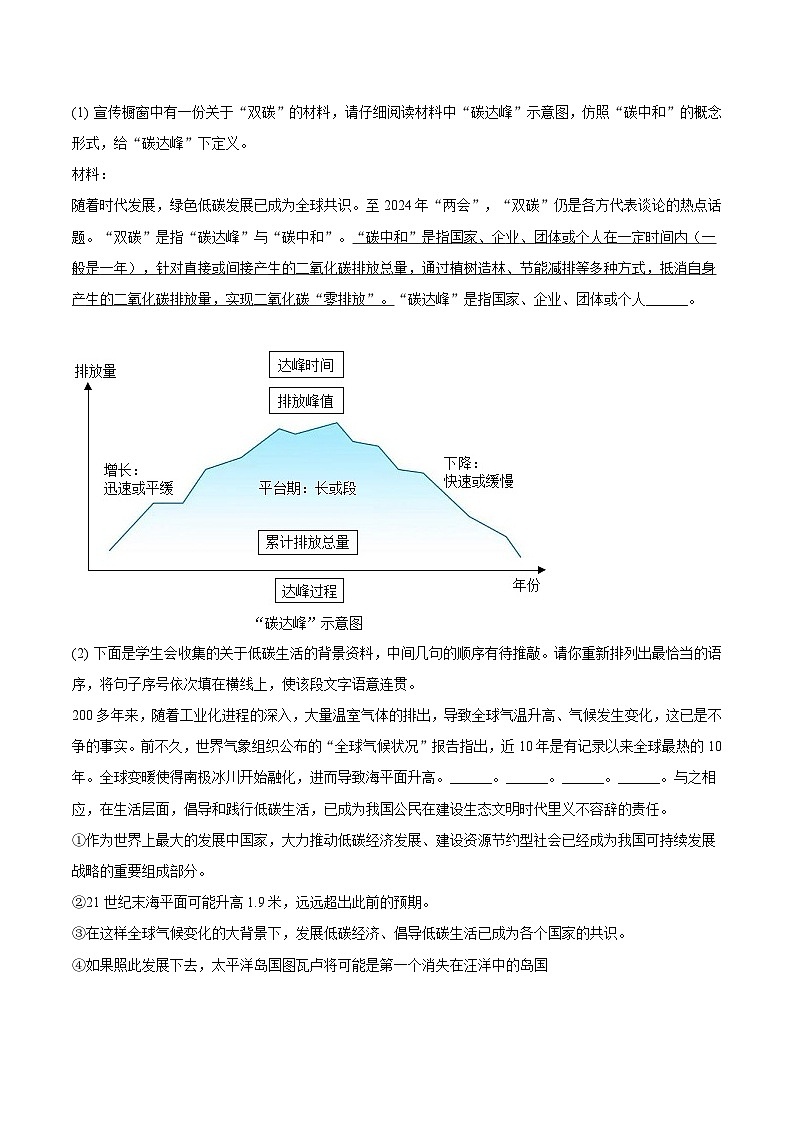 四川省广元市2026届九年级下学期中考模拟语文试题（含答案）第3页