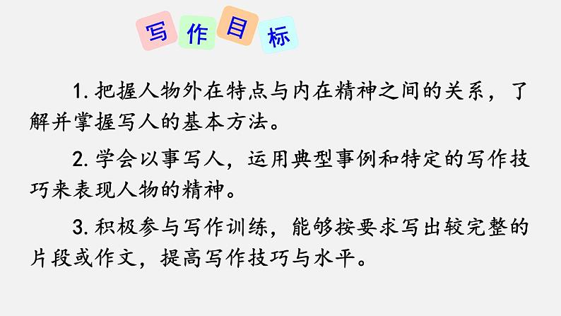 第一单元 写作 写出人物的精神 课件第2页