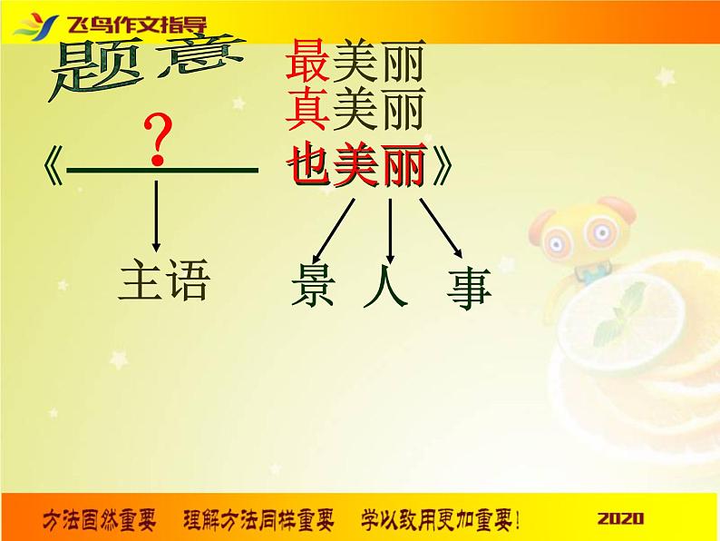 22020中考语文 作文考前名师辅导之半命题作文05