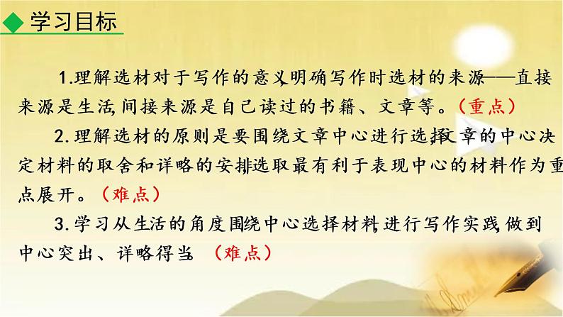 第四单元 写作：怎样选材 课件第3页