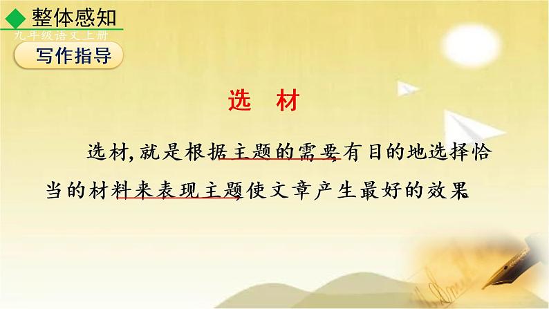 第四单元 写作：怎样选材 课件第4页