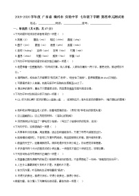 初中第四单元单元综合与测试精品单元测试练习