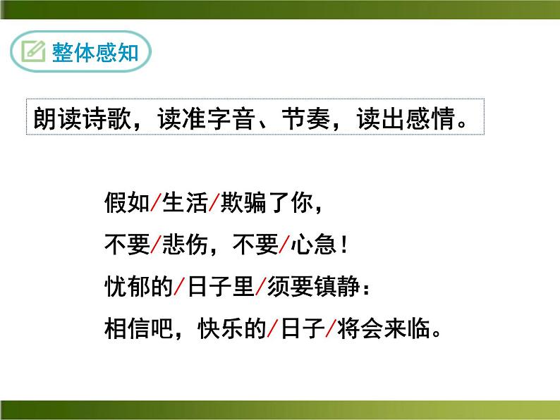 19《假如生活欺骗了你》ppt课件_部编版七年级下册06