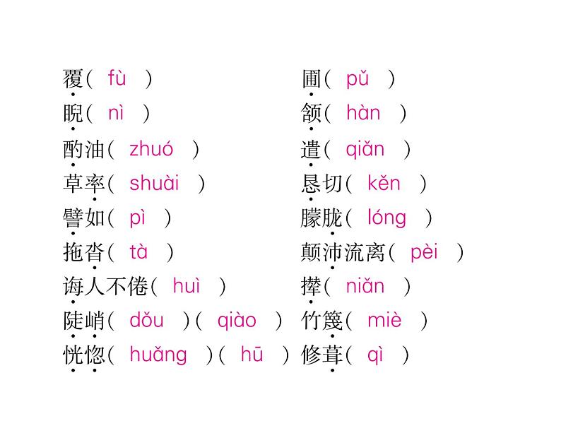 【人教部编版】七下语文：专题1-拼音与汉字ppt课件（含答案）第6页