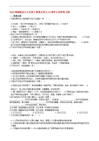 人教部编版九年级下册第五单元单元综合与测试练习