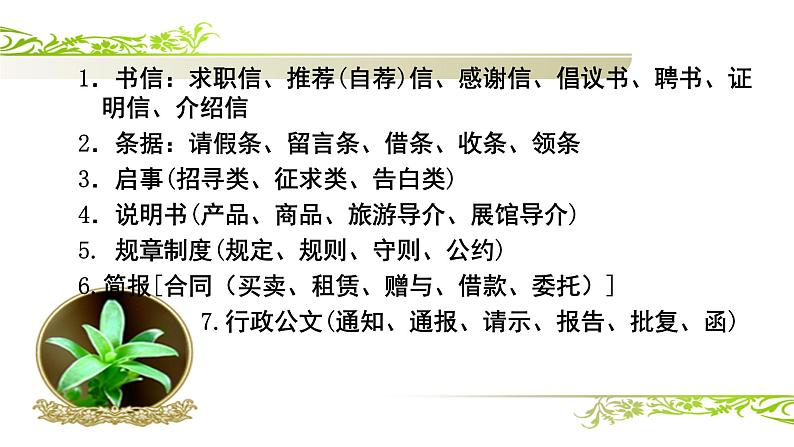 作文教学复习之应用文写作 课件02