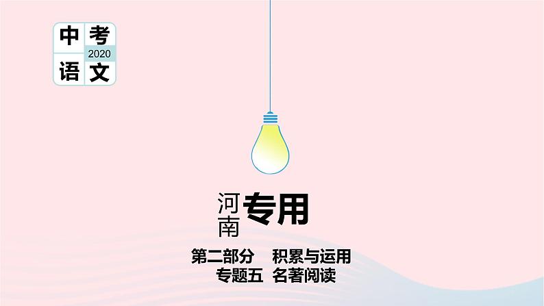 2020版中考语文第二部分积累与运用（常考名著通关）第4篇红岩课件第1页
