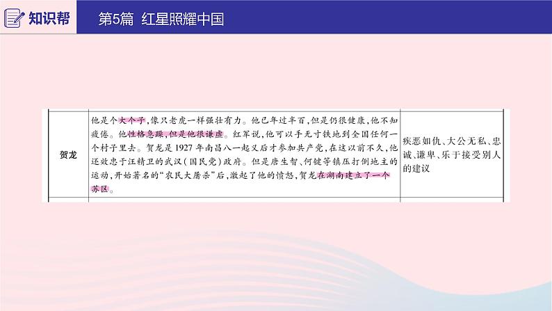 2020版中考语文第二部分积累与运用（常考名著通关）第5篇红星照耀中国课件第5页