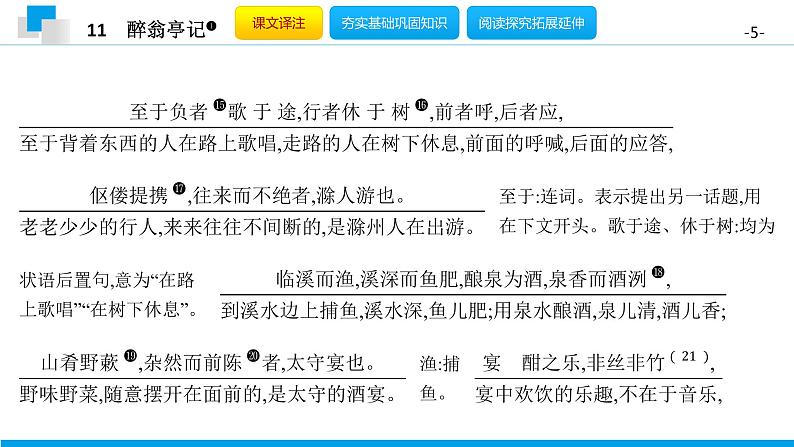 （2020年秋）人教版九年级上语文第12课  醉翁亭记 课件教案练习05