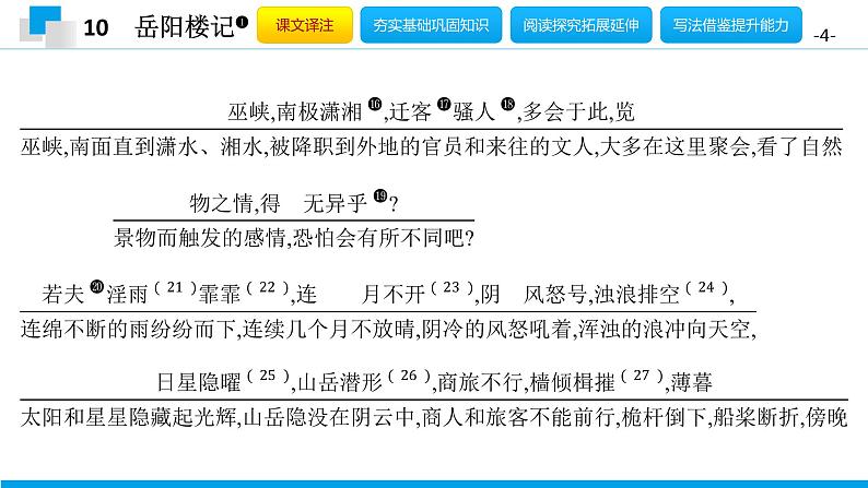 （2020年秋）人教版九年级上语文第11课  岳阳楼记 课件教案练习04