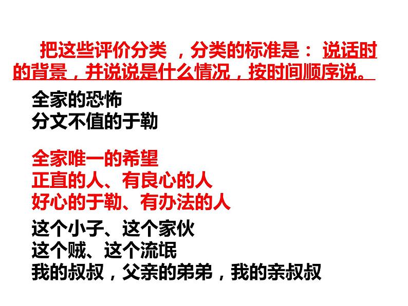 （2020年秋）人教版九年级上语文第16课  我的叔叔于勒 课件教案练习08