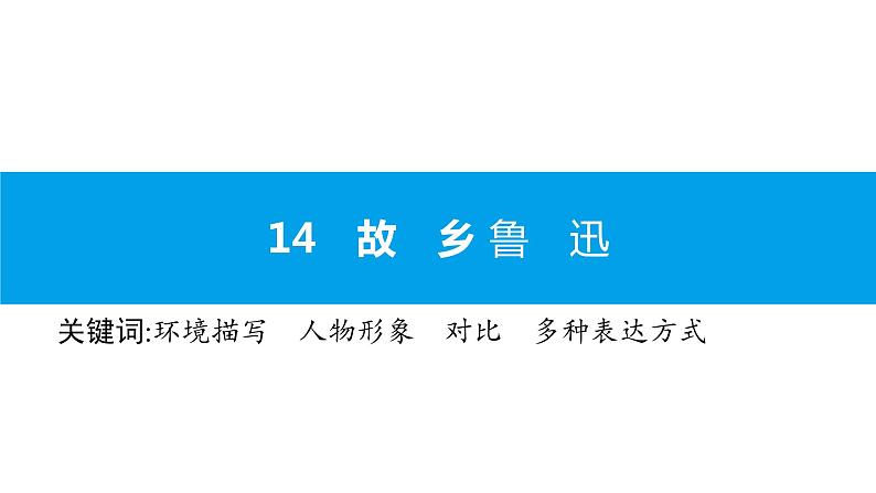 （2020年秋）人教版九年级上语文第15课  故乡 课件教案练习01