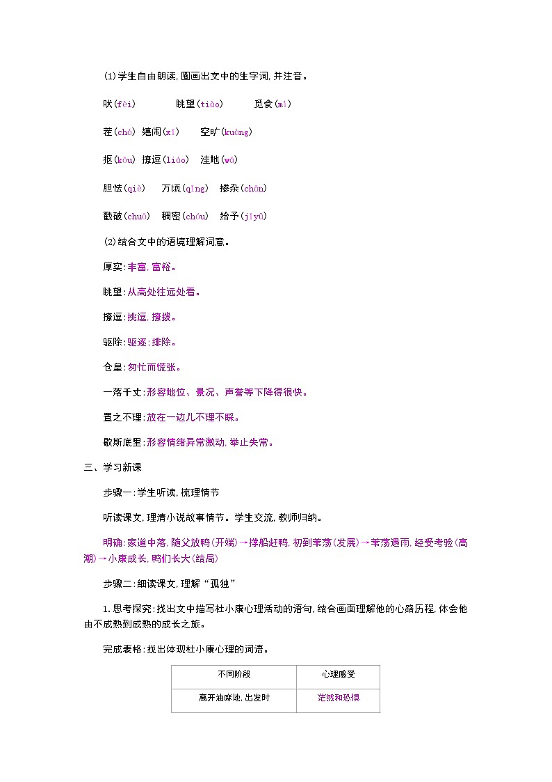 （2020年秋）人教版九年级上语文第17课  孤独之旅 课件教案练习02