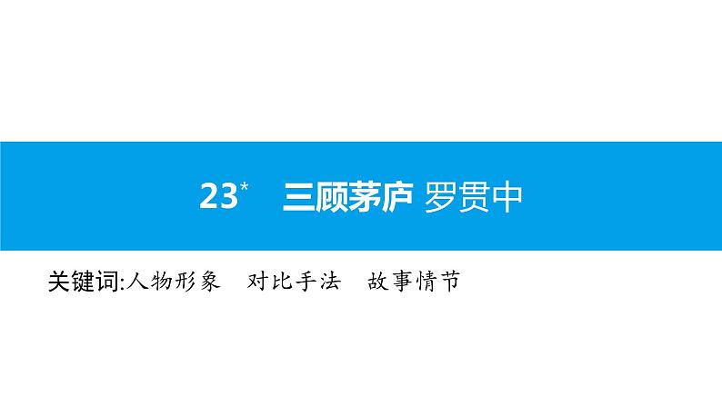 （2020年秋）人教版九年级上语文第24课  三顾茅庐 课件教案练习01