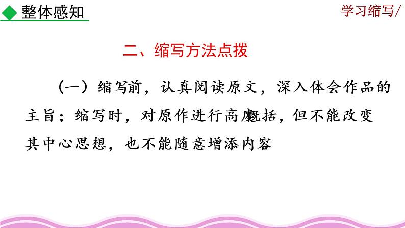 第四单元《写作  学习缩写》课件05