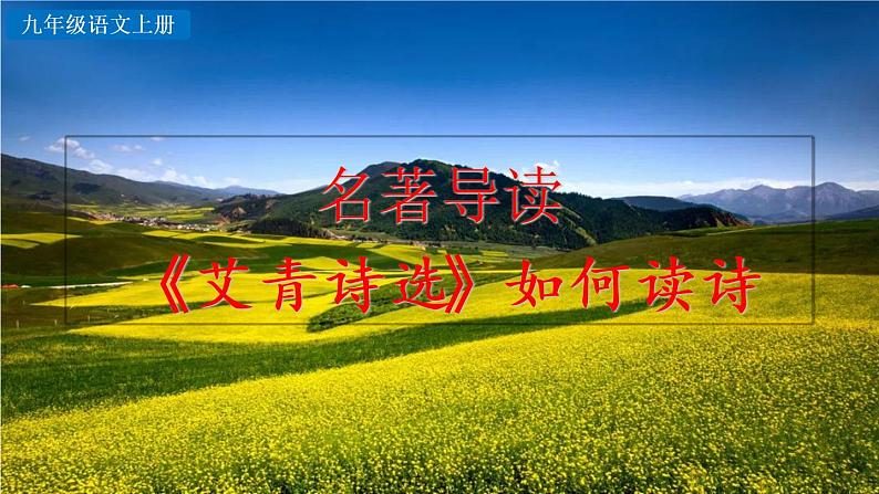部编版语文九年级上册：第一单元《名著导读 <艾青诗选>如何读诗》课件02