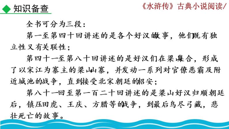 部编版语文九年级上册：名著导读 《水浒传》古典小说的阅读.课件06