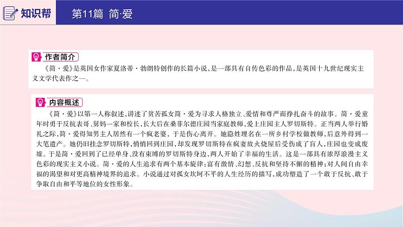 2020版中考语文第二部分积累与运用（常考名著通关）第11篇简 课件02