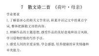 初中人教部编版荷叶·母亲多媒体教学ppt课件