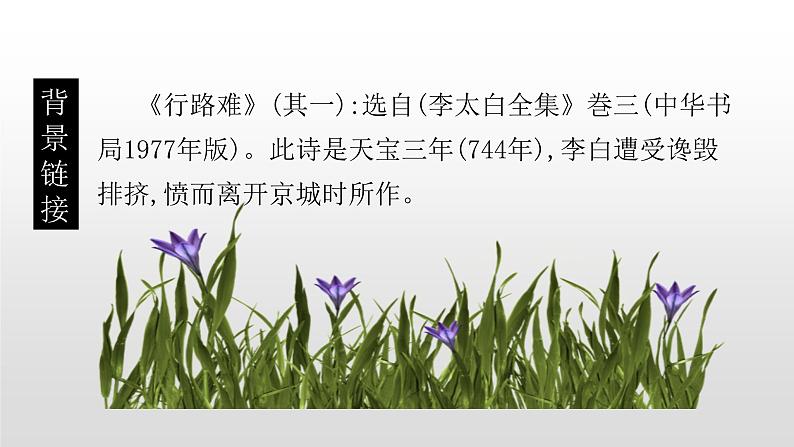 人教部编版九年级语文上册13诗词三首《行路难》 课件04
