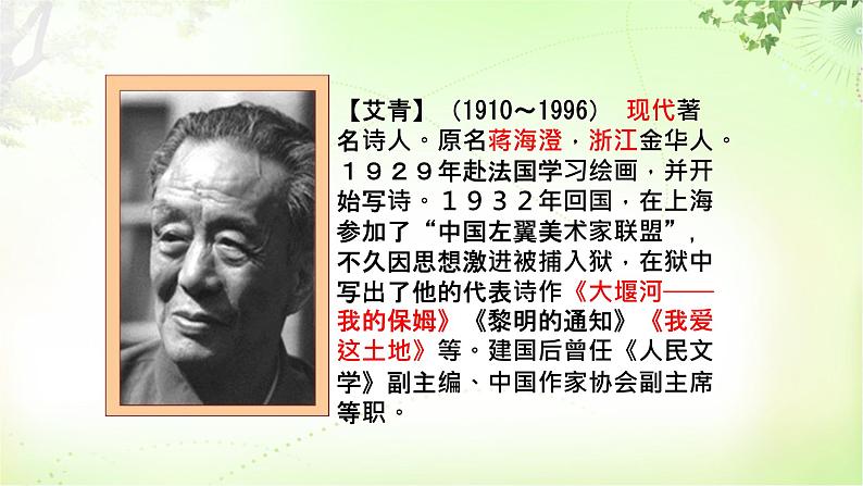 3 我爱这土地 PPT课件_九上语文02