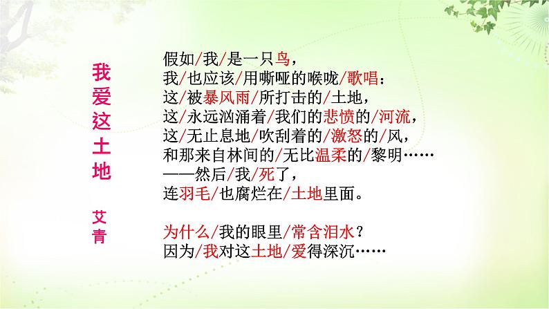 3 我爱这土地 PPT课件_九上语文05