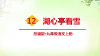 初中语文人教部编版九年级上册12* 湖心亭看雪获奖课件ppt