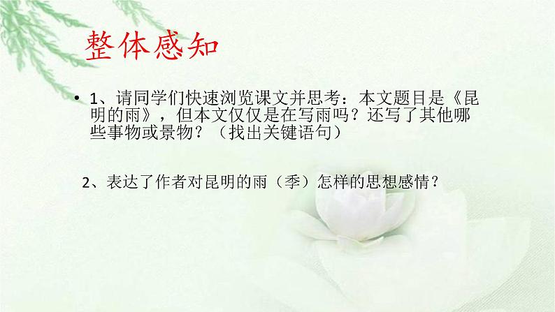 人教部编八年级语文上册17《昆明的雨》课件(共29张PPT）07