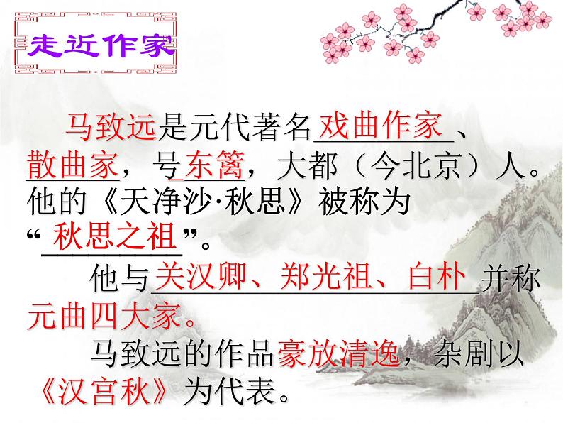 人教部编版七年级上册第4课《古代诗歌四首——天净沙秋思》课件（共19张PPT）04