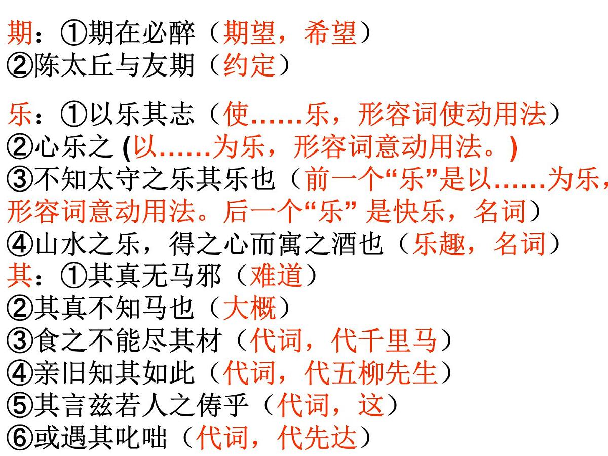 八年级语文下册文言文一词多义第2页