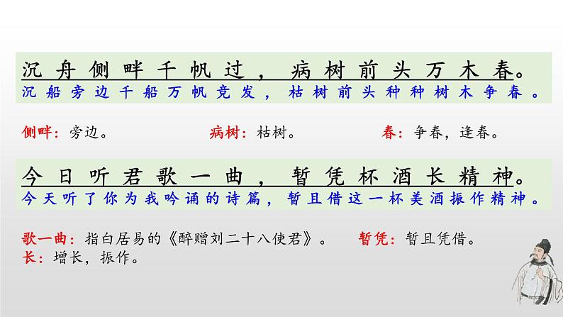 人教部编版九年级上册 13《诗词三首》之《酬乐天扬州初逢席上见赠》（21张ppt）课件08