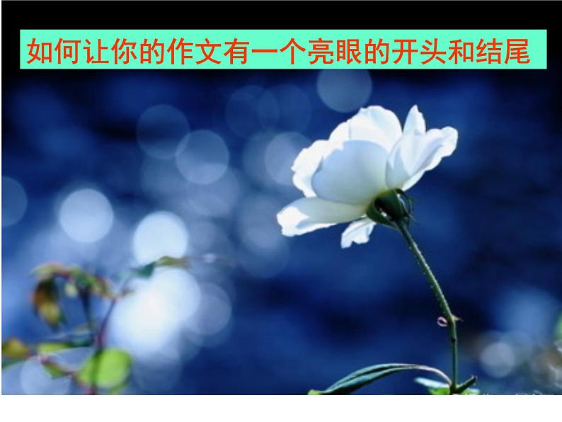 中考作文专题辅导课件：如何让你的作文有一个亮眼的开头和结尾(共29张PPT)01