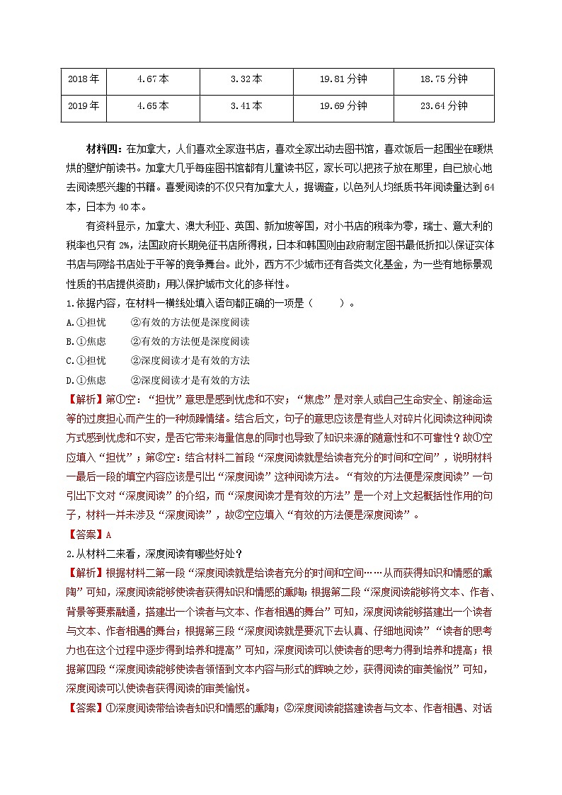 第三单元 非连续性文本阅读+现代文+名著+诗词曲+文言文（二）（解析版）第2页