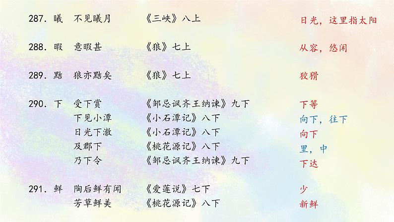 初中语文教材文言实词梳理W-X 课件06