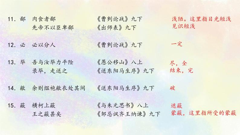 初中语文教材文言实词梳理A-D 课件05